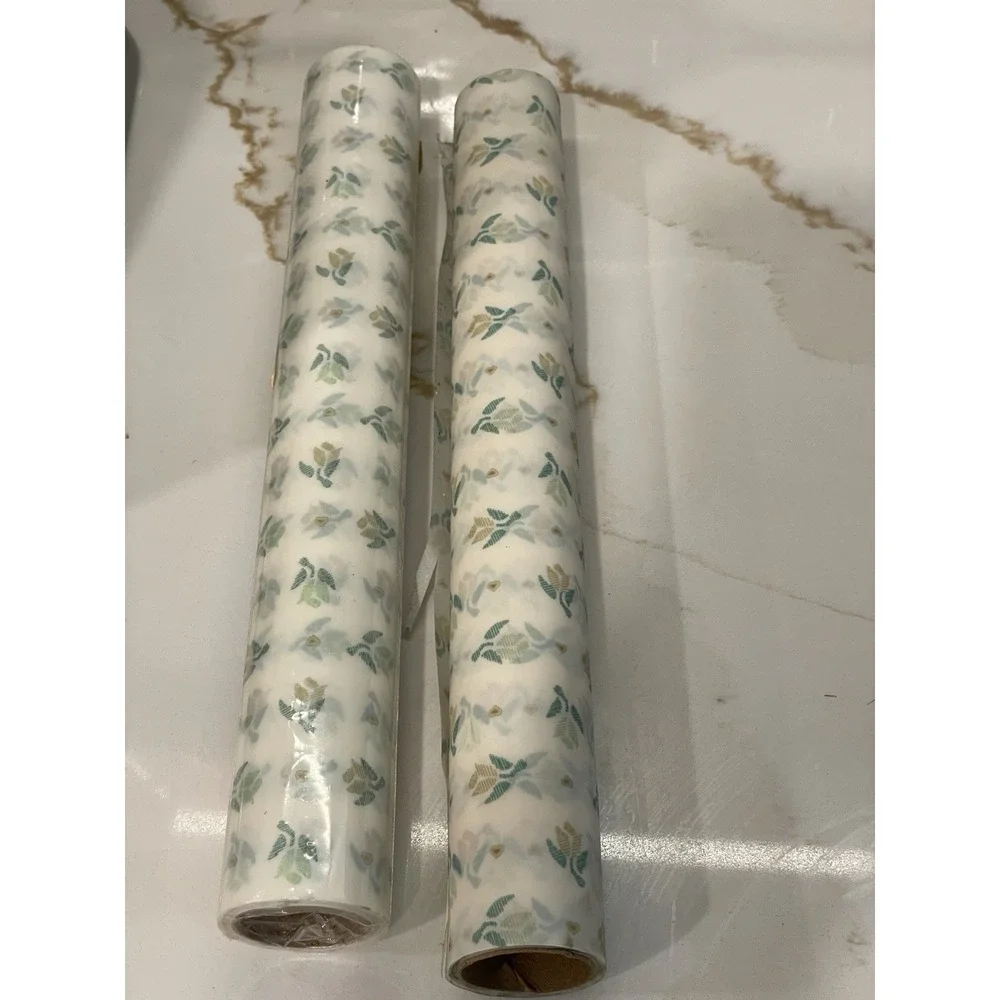 Vintage Con-Tact Shelf Liner Lot of 2 New + Used Partial Floral Drawer 1998 READ